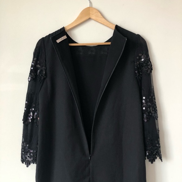 Black sequined long sleeve mini dress - Picture 10 of 10